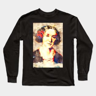 George Eliot Pop Art Long Sleeve T-Shirt